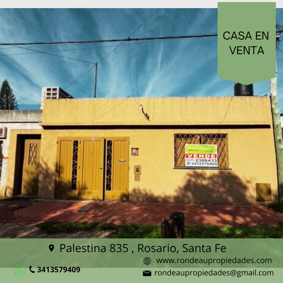 CASA DE DOS DORMITORIOS CON COCHERA EN VENTA