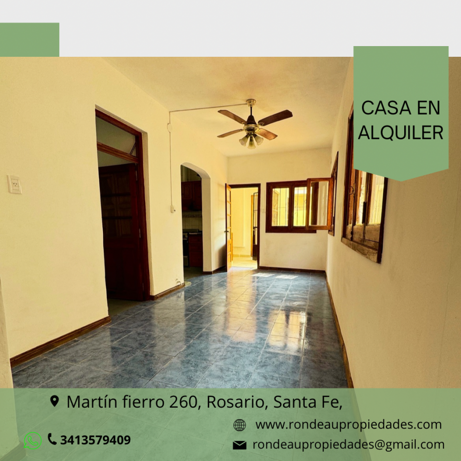 CASA DE 2 DORMITORIOS EN ALQUILER