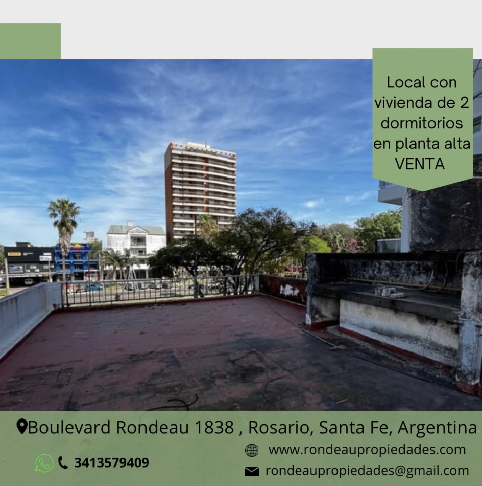 LOCAL CON VIVIENDA DE 2 DORMITORIOS EN PLANTA ALTA